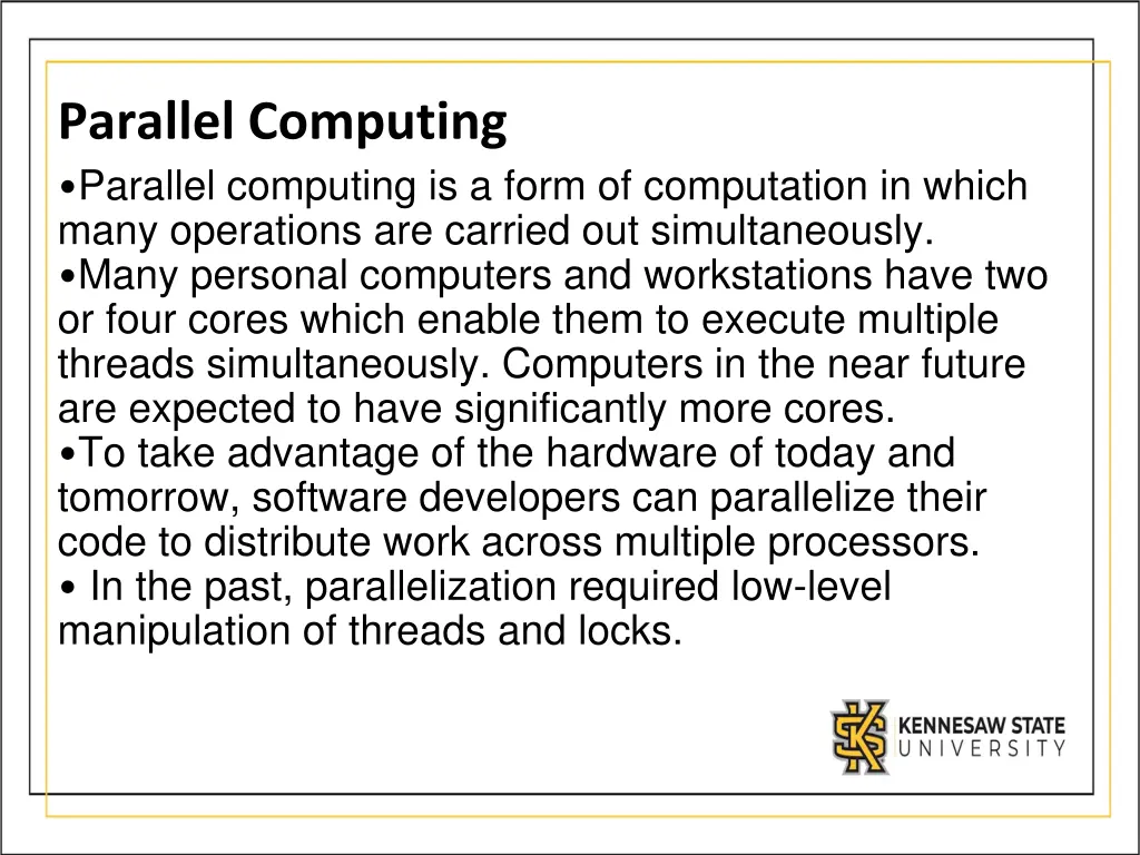 parallel computing parallel computing is a form