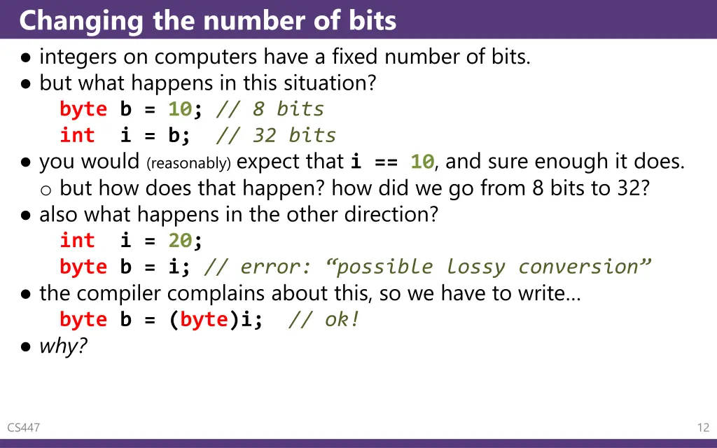 changing the number of bits integers on computers