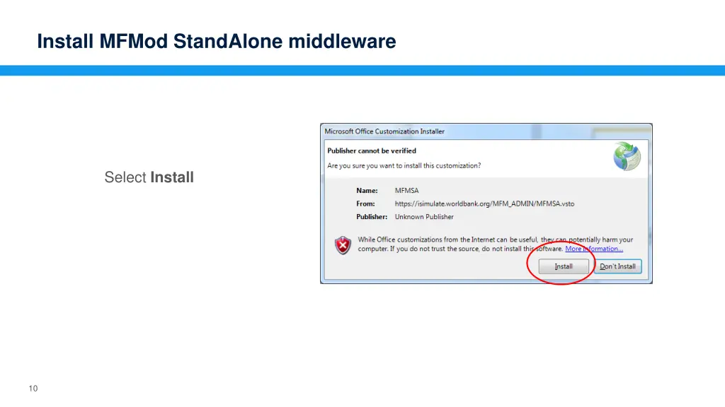install mfmod standalone middleware 1