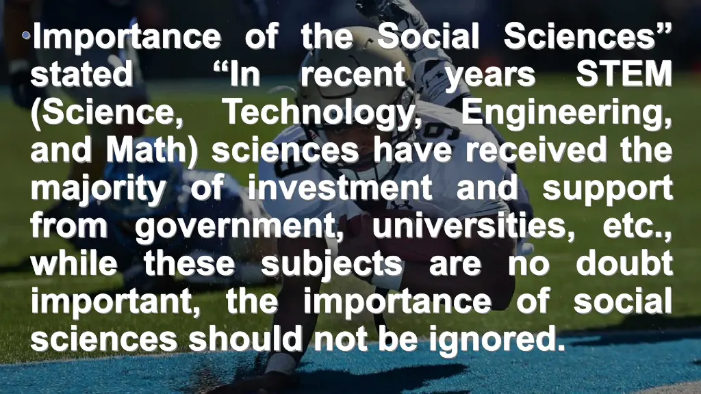 importance of the social sciences stated