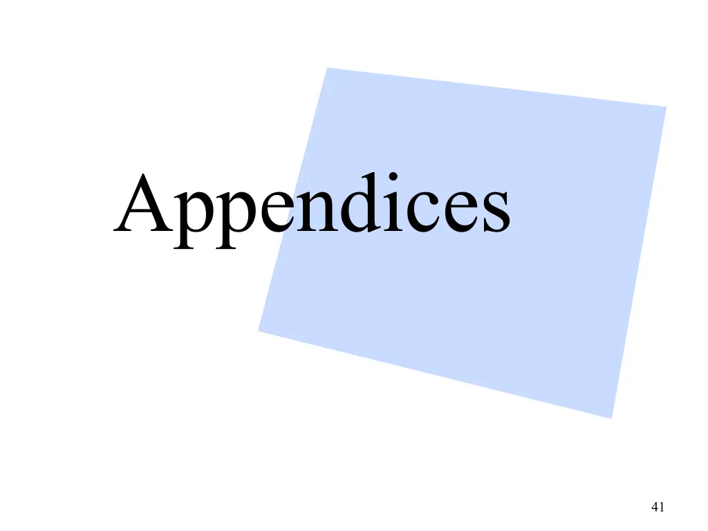 appendices