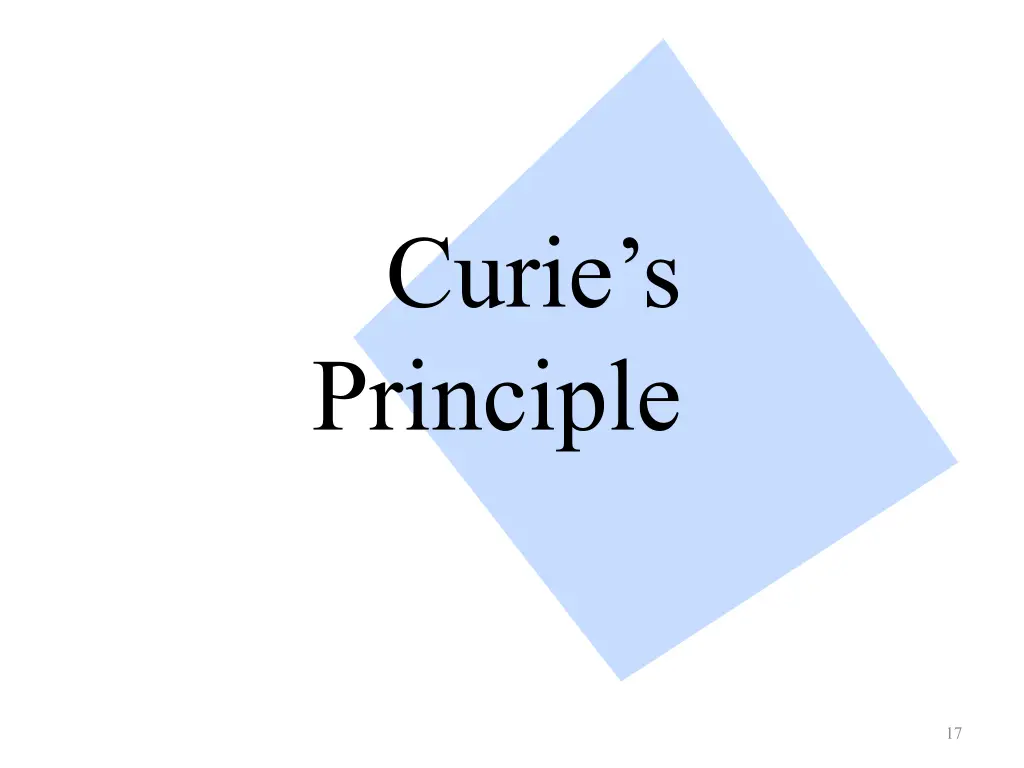 curie s principle