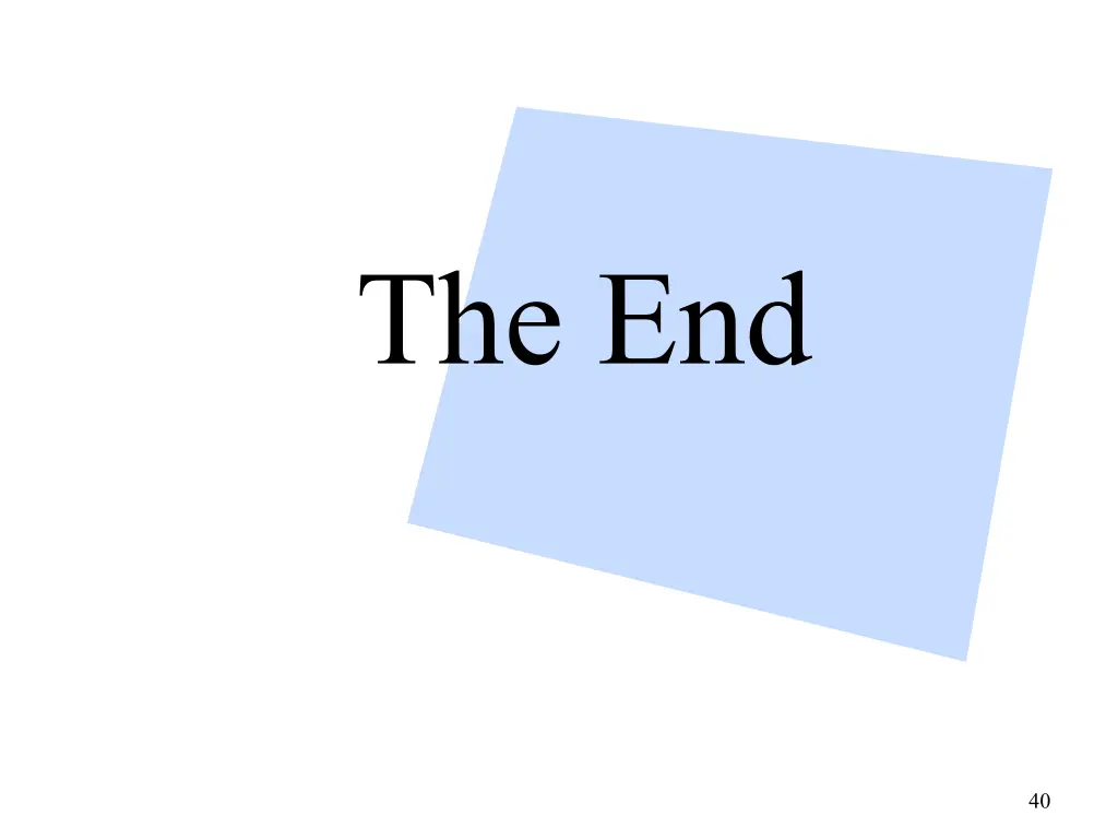 the end