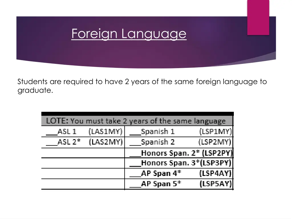 foreign language