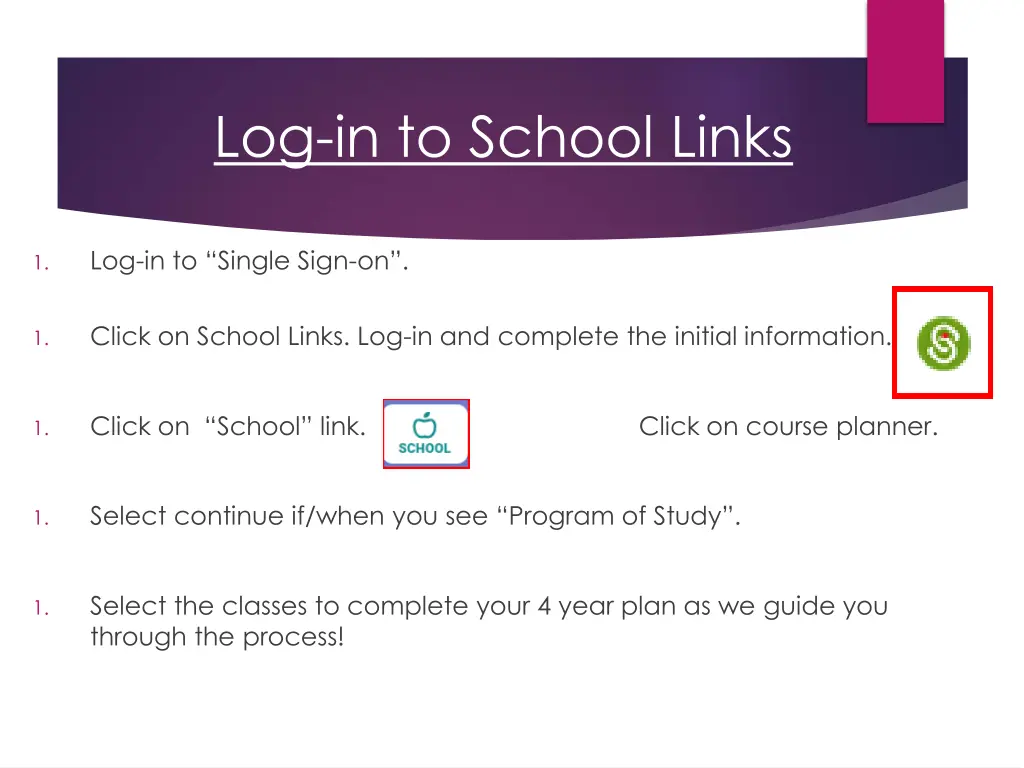 log in to school links