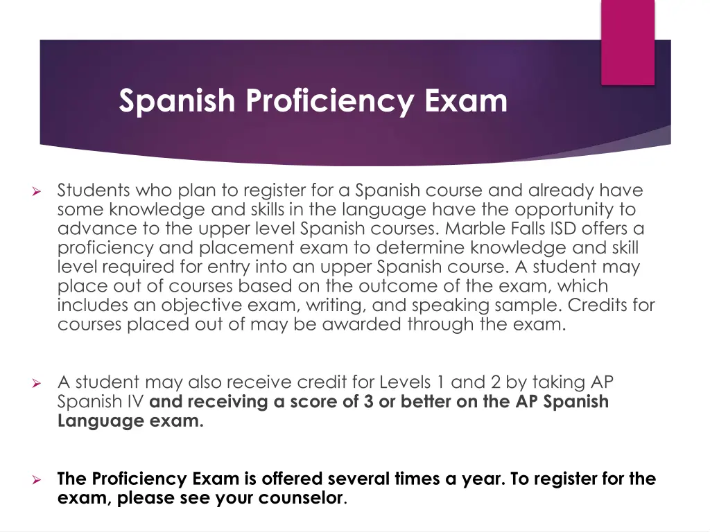 spanish proficiency exam