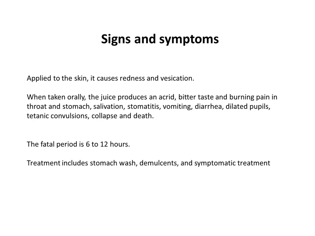 signs and symptoms