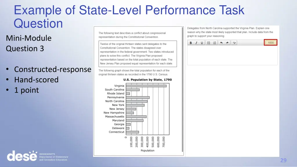 example of state level performance task question 2