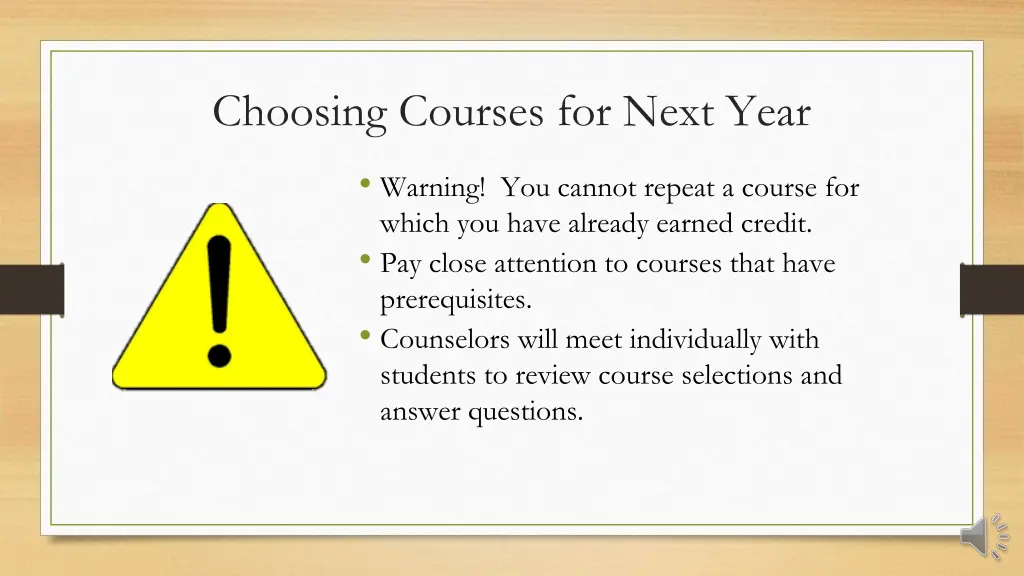 choosing courses for next year 1