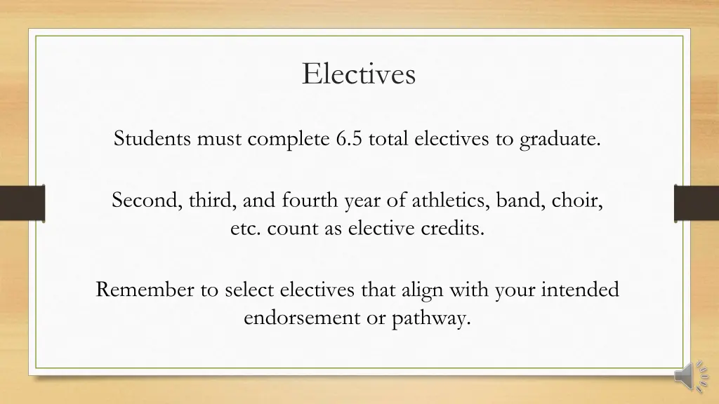 electives