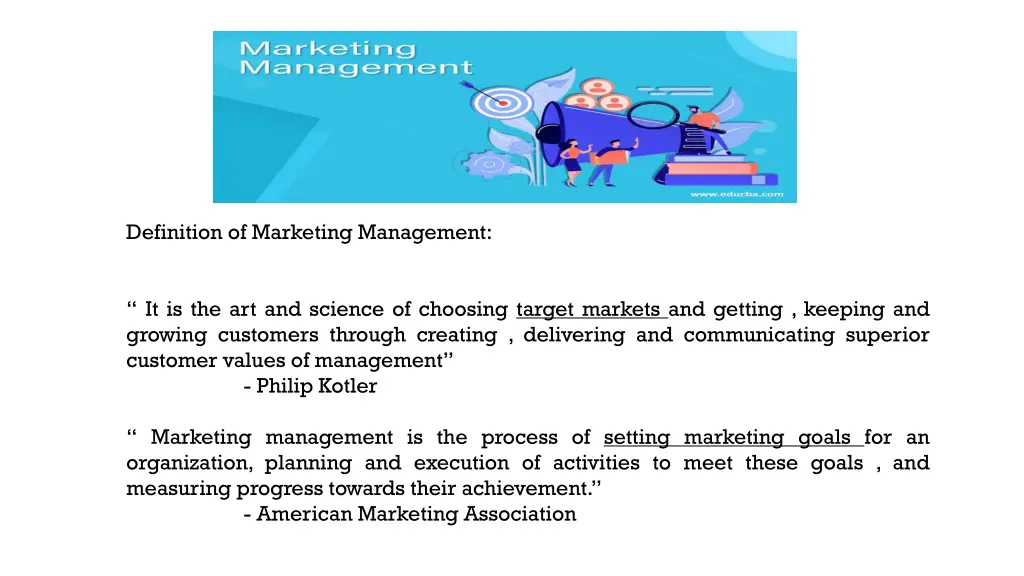 definition of marketing management