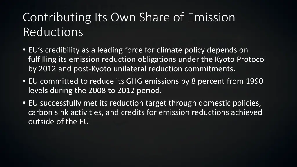 contributing its own share of emission reductions