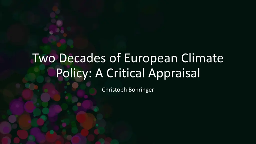 two decades of european climate policy a critical