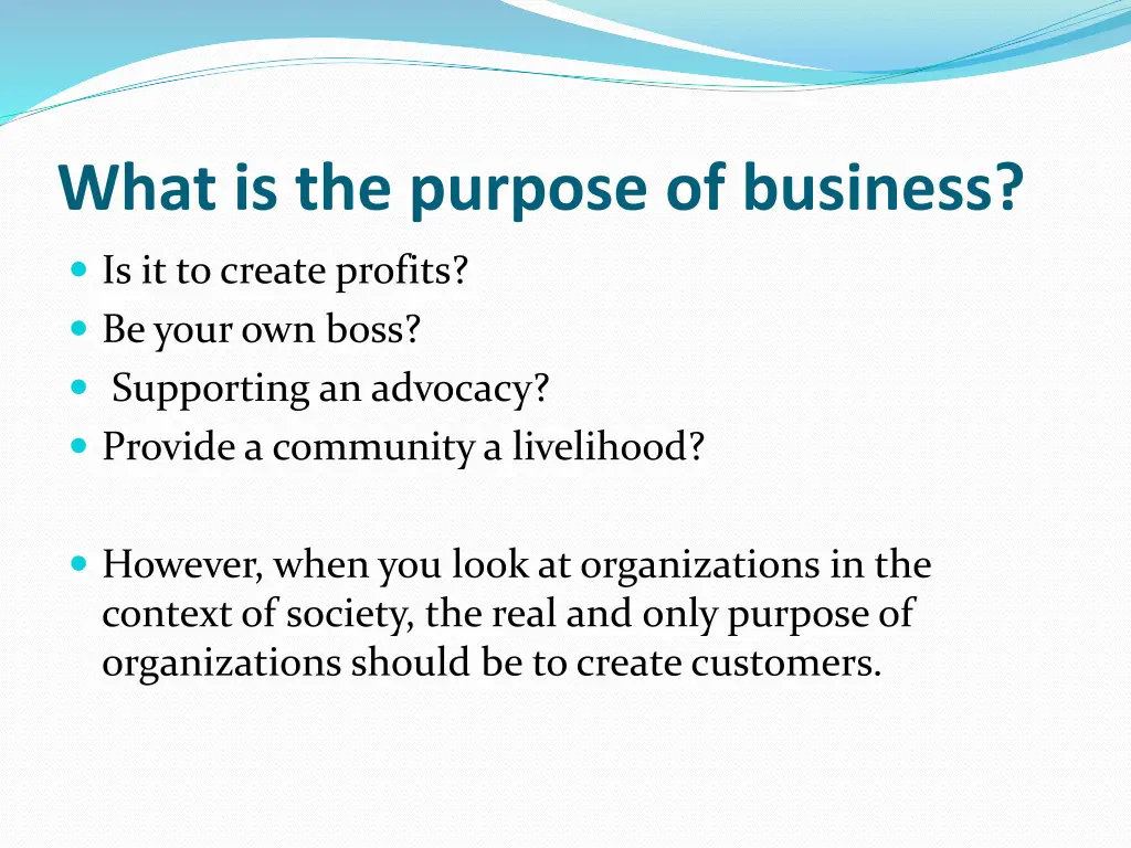 what is the purpose of business