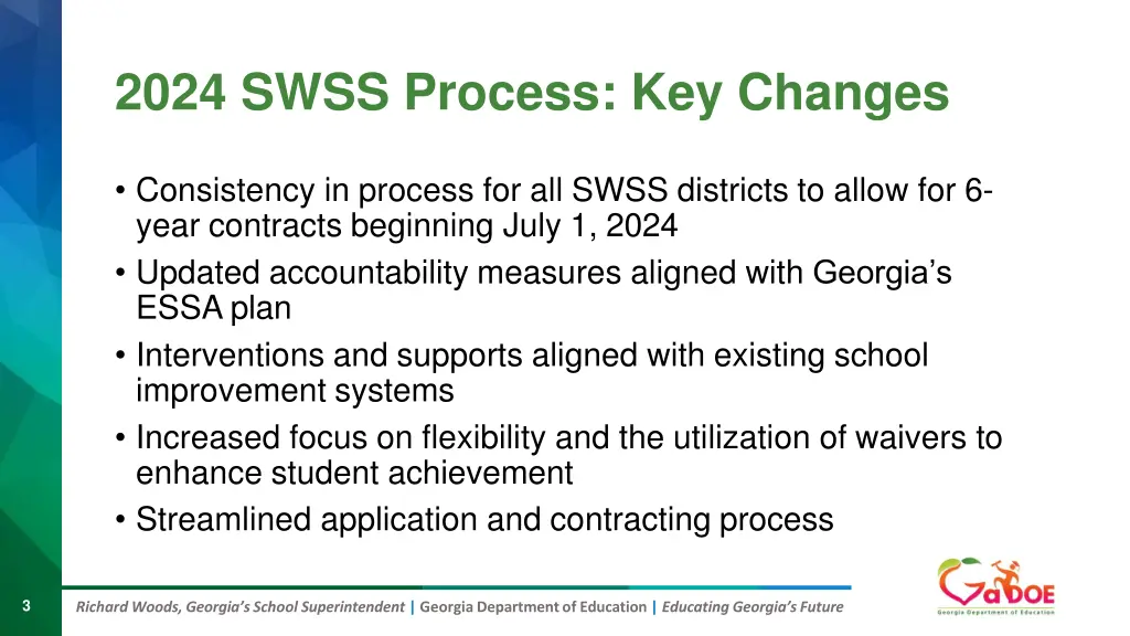 2024 swss process key changes