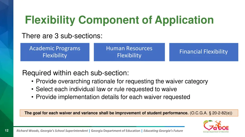 flexibility component of application 1