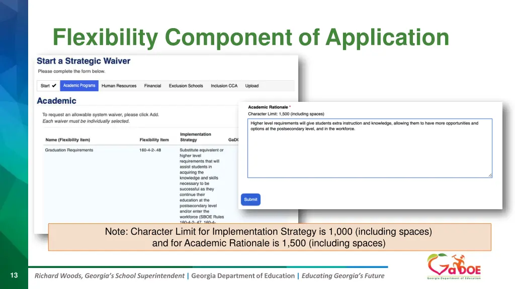 flexibility component of application 2