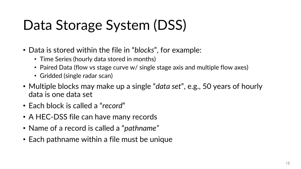 data storage system dss