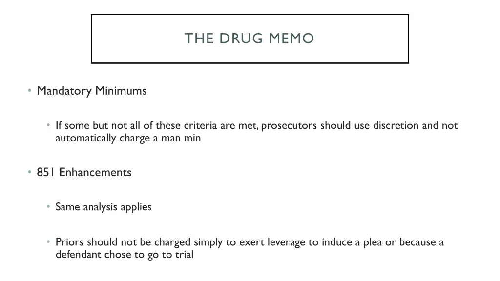 the drug memo 1