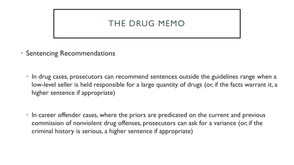 the drug memo 2