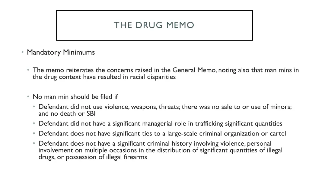 the drug memo