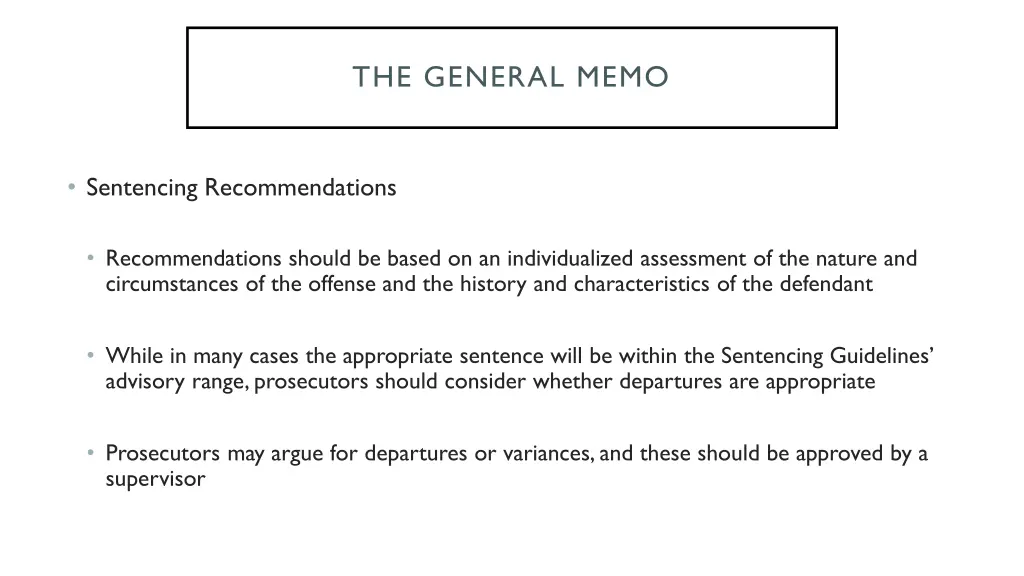 the general memo 2