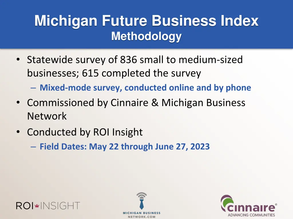 michigan future business index methodology