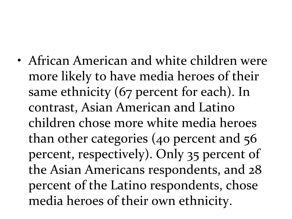 african american and white children were more