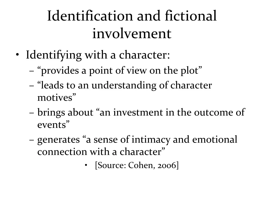 identification and fictional involvement