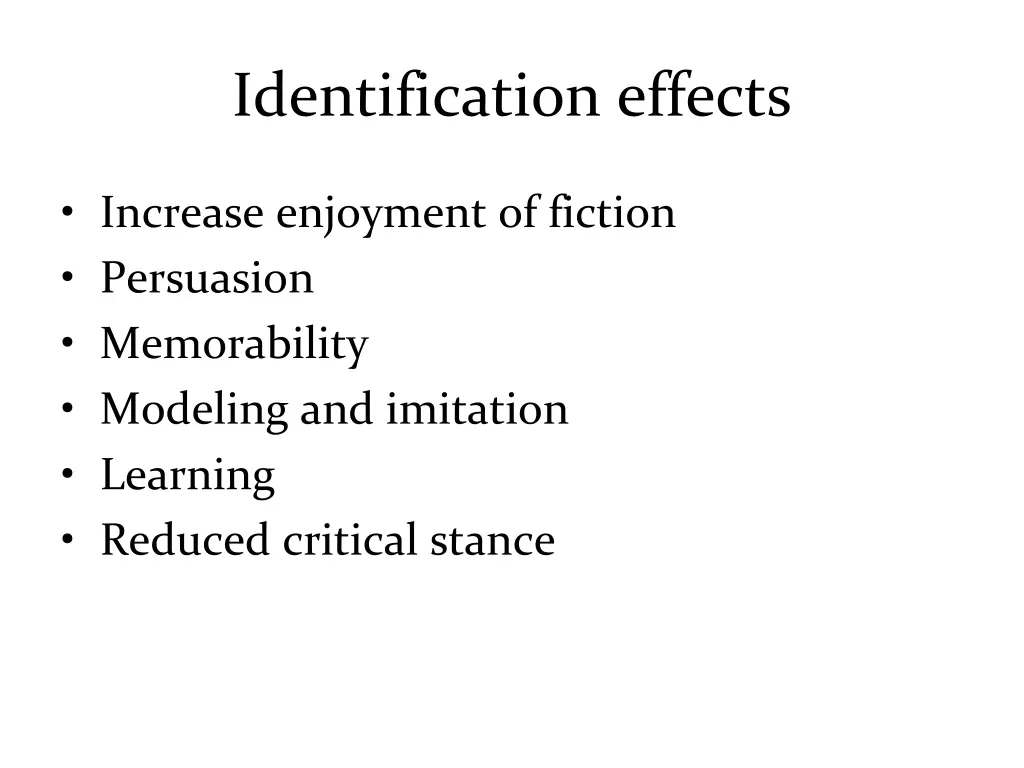 identification effects
