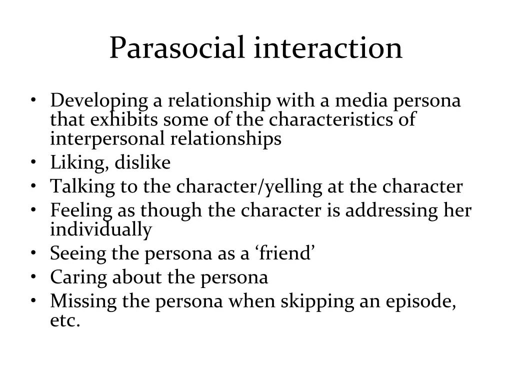 parasocial interaction 1
