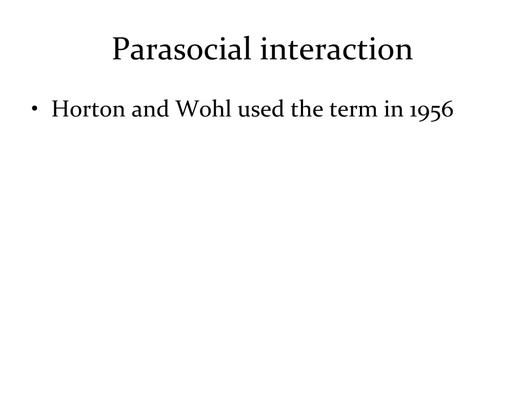 parasocial interaction