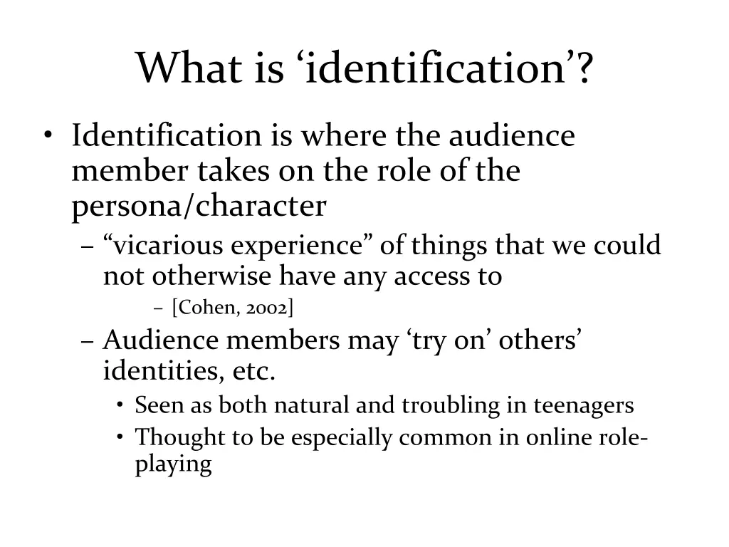 what is identification
