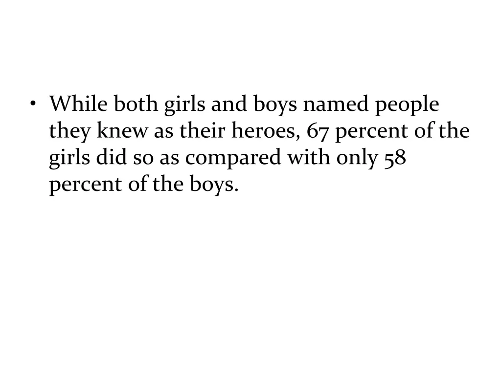 while both girls and boys named people they knew