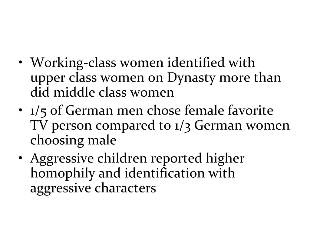 working class women identified with upper class
