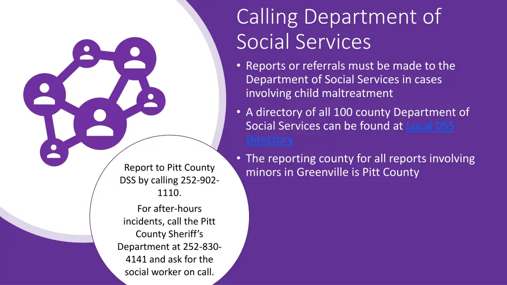 calling department of social services reports