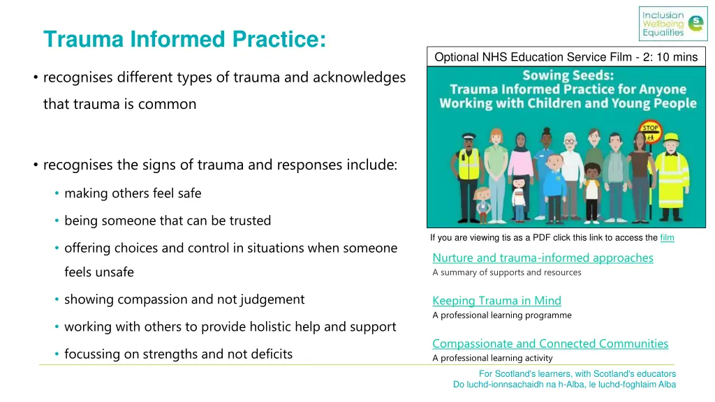 trauma informed practice