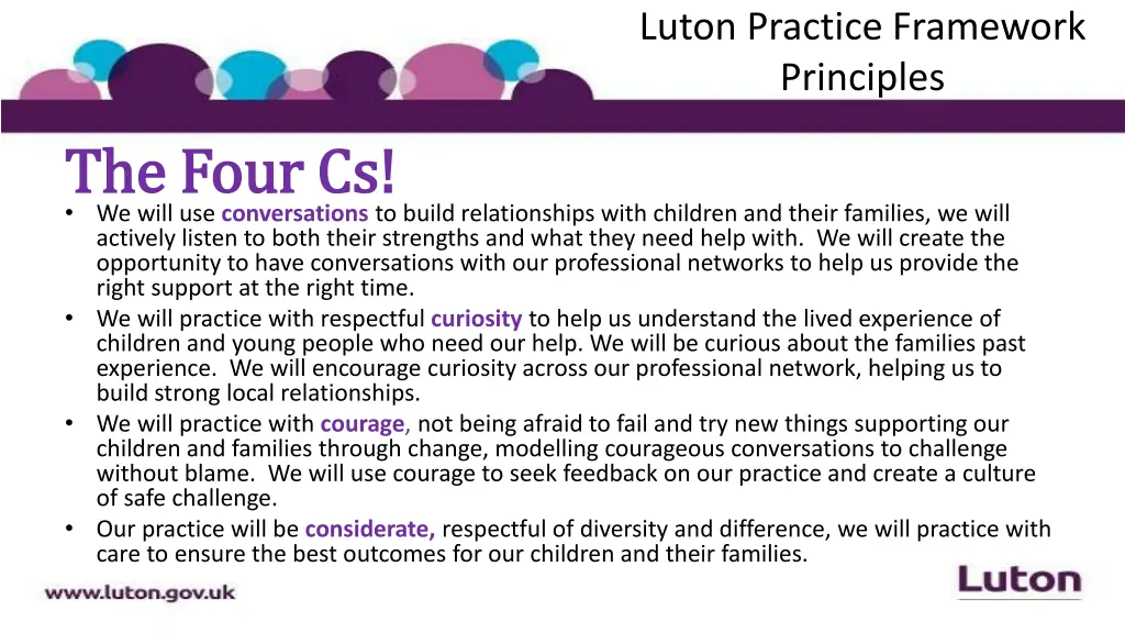 luton practice framework principles 1