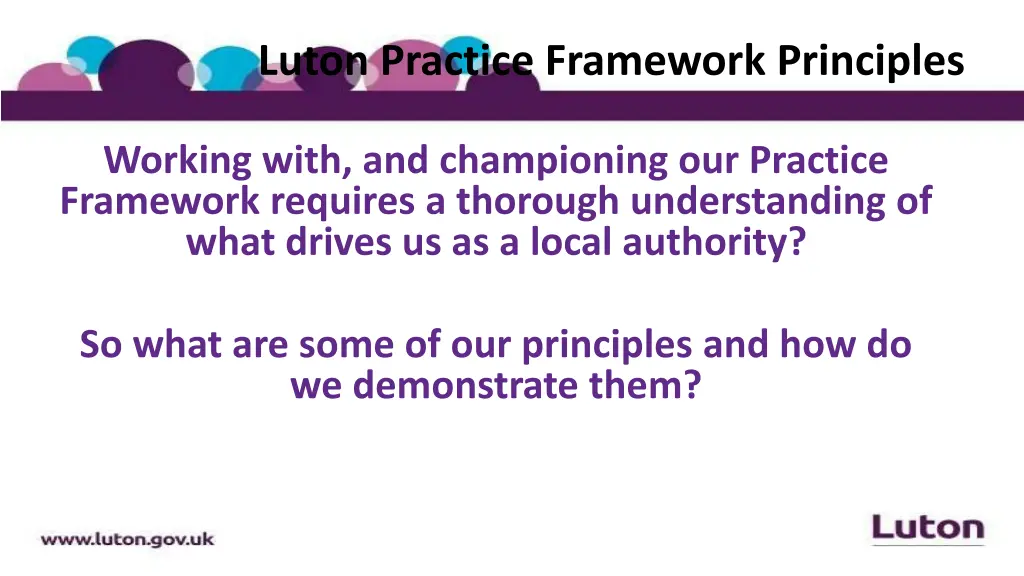 luton practice framework principles