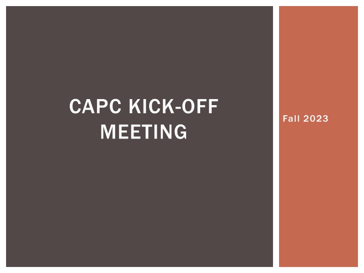 capc kick off meeting