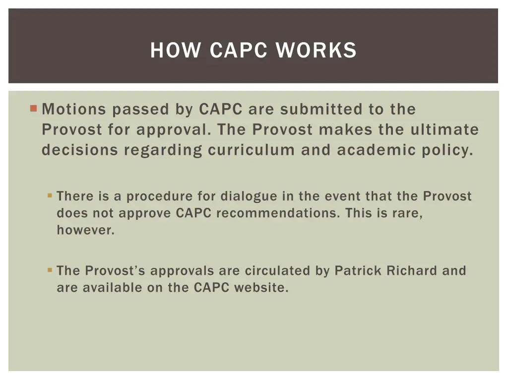 how capc works 11