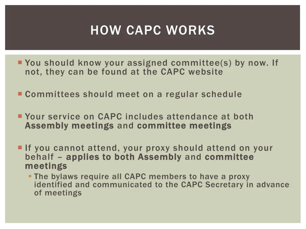 how capc works 5