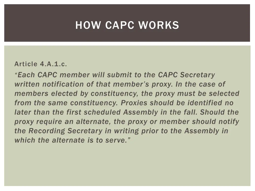 how capc works 6