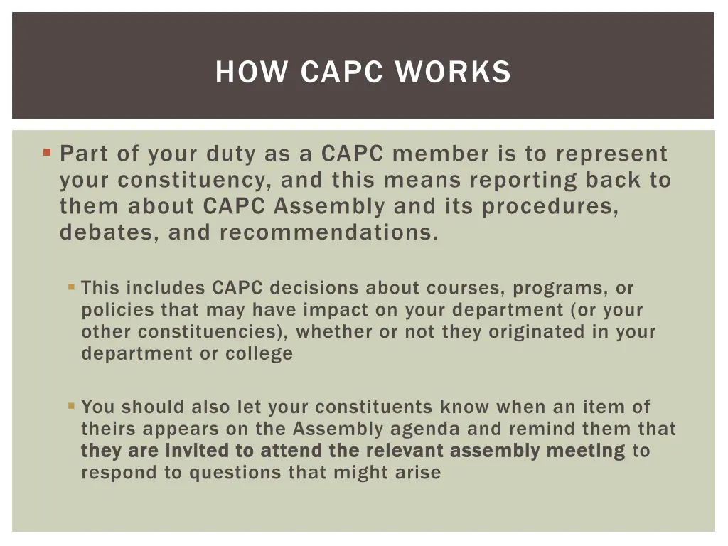 how capc works 8