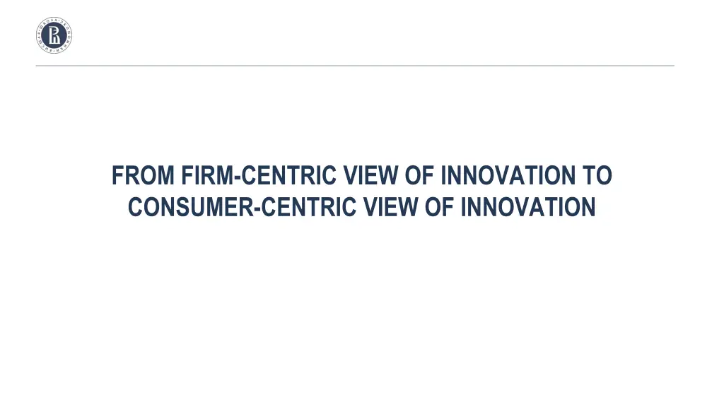 from firm centric view of innovation to consumer