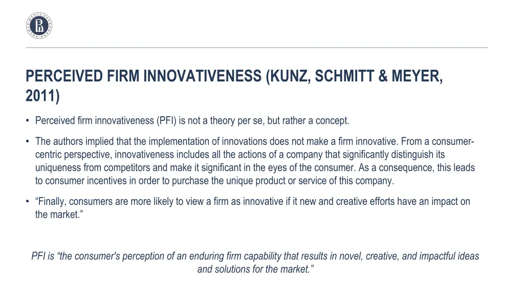 perceived firm innovativeness kunz schmitt meyer