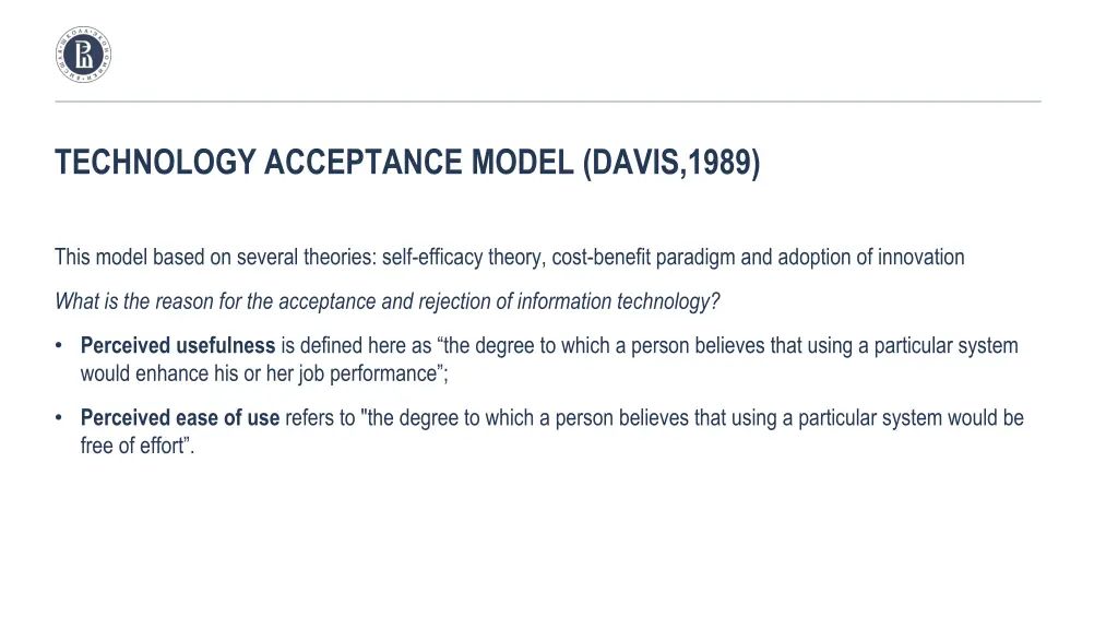technology acceptance model davis 1989
