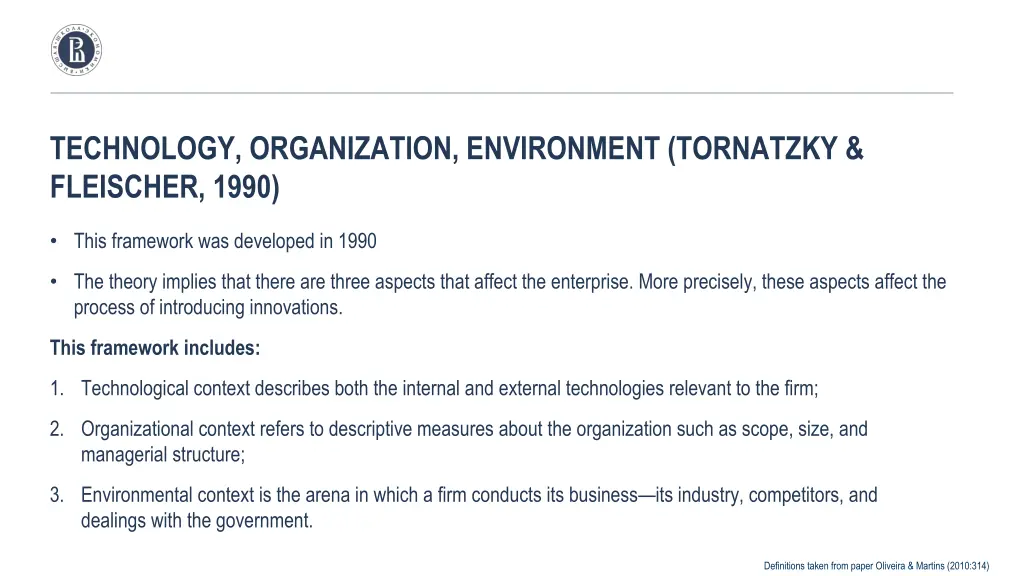 technology organization environment tornatzky