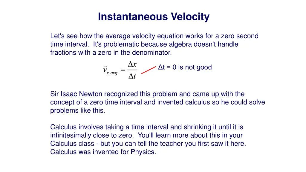 instantaneous velocity 1