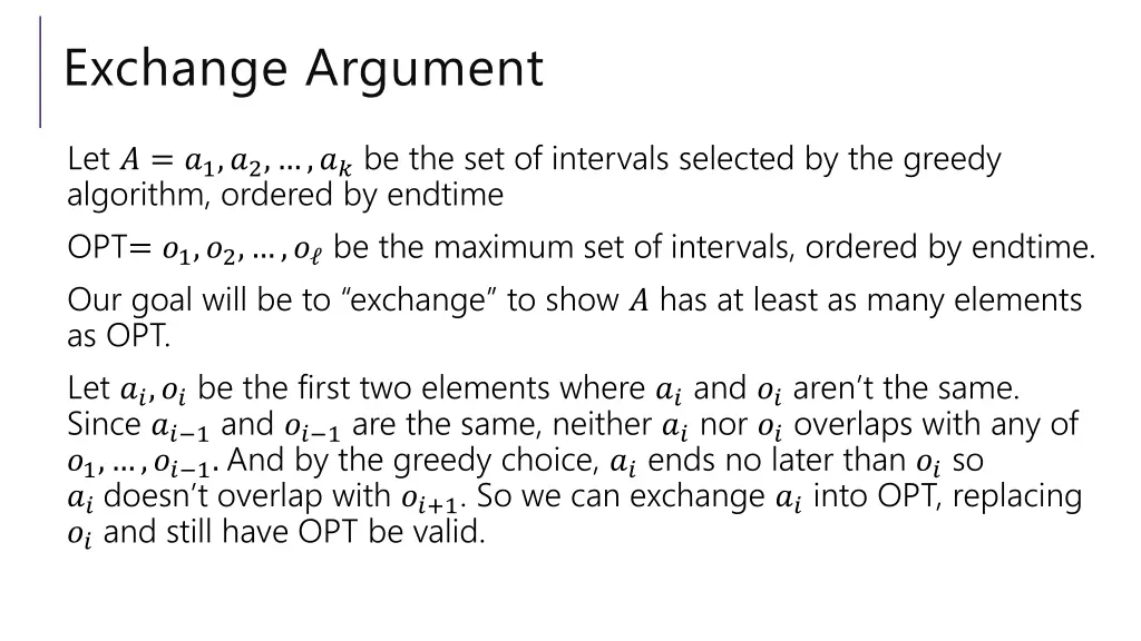 exchange argument